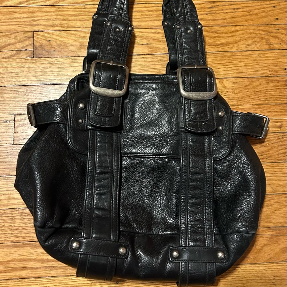 Sabina New York Leather Purse Black Vintage